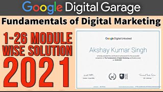 Google Digital Marketing Answers of all Modules 1-26 | Google Digital Garage Answers | Google Course