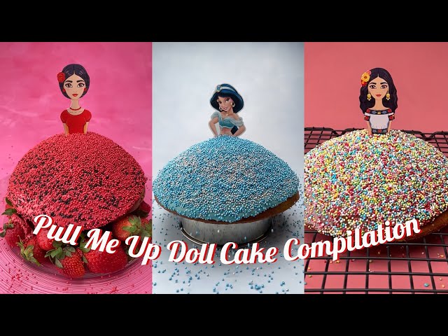 My Best pull me up doll cakes - Tsunami Doll Cake Compilation - Foodie beats tiktok viral Dress cake class=