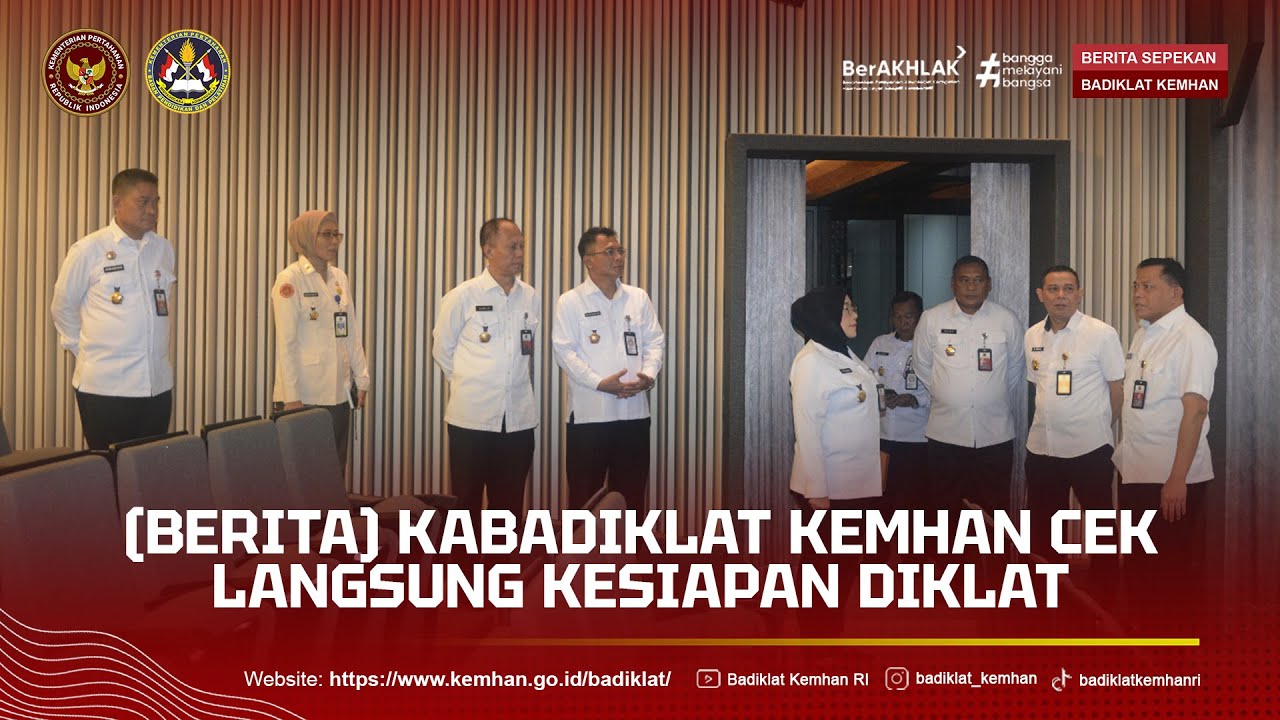 (BERITA SEPEKAN) Kabadiklat Kemhan Cek Langsung Kesiapan Diklat di Pusdiklat Tekfunghan