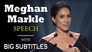 Meghan Markle's Powerful Speech about Feminism | ENGLISH SPEECH with BIG Subtitles
