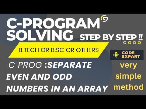 Separate Even And Odd Numbers In An Array In C Programming