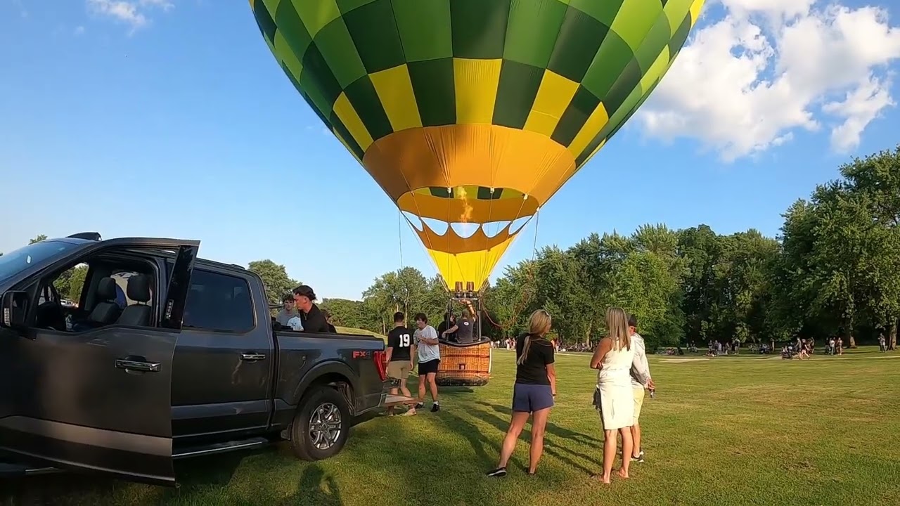 Hot Air Balloon Launch and Drone Landing from GoPro View - Drone View Link Below, Midland, MI 2025