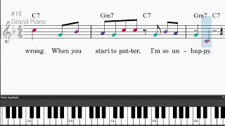 Fascinating Rhythm by George Gershwin - Easy piano tutorials with leadsheet and chords