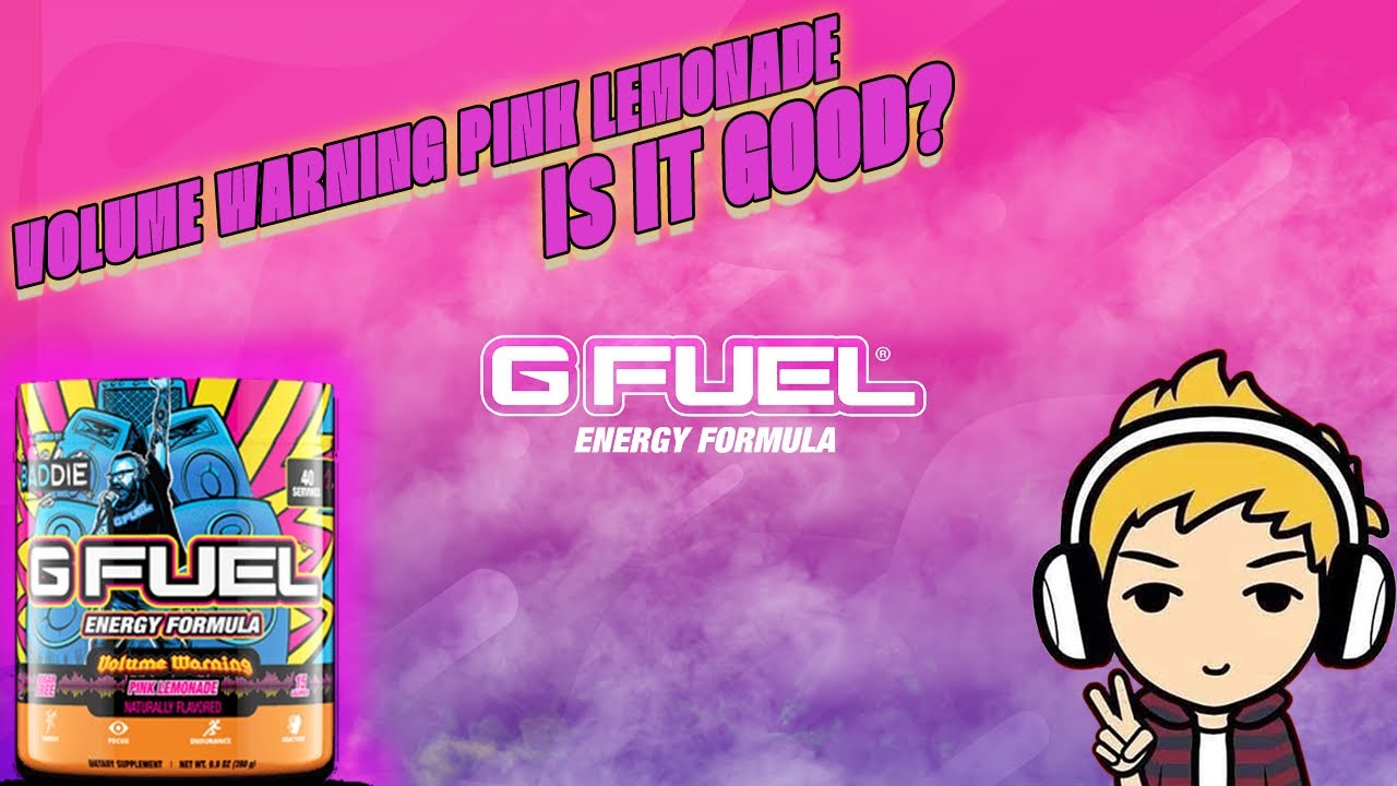 Volume Warning Pink Lemonade GFUEL Flavor Review! YouTube