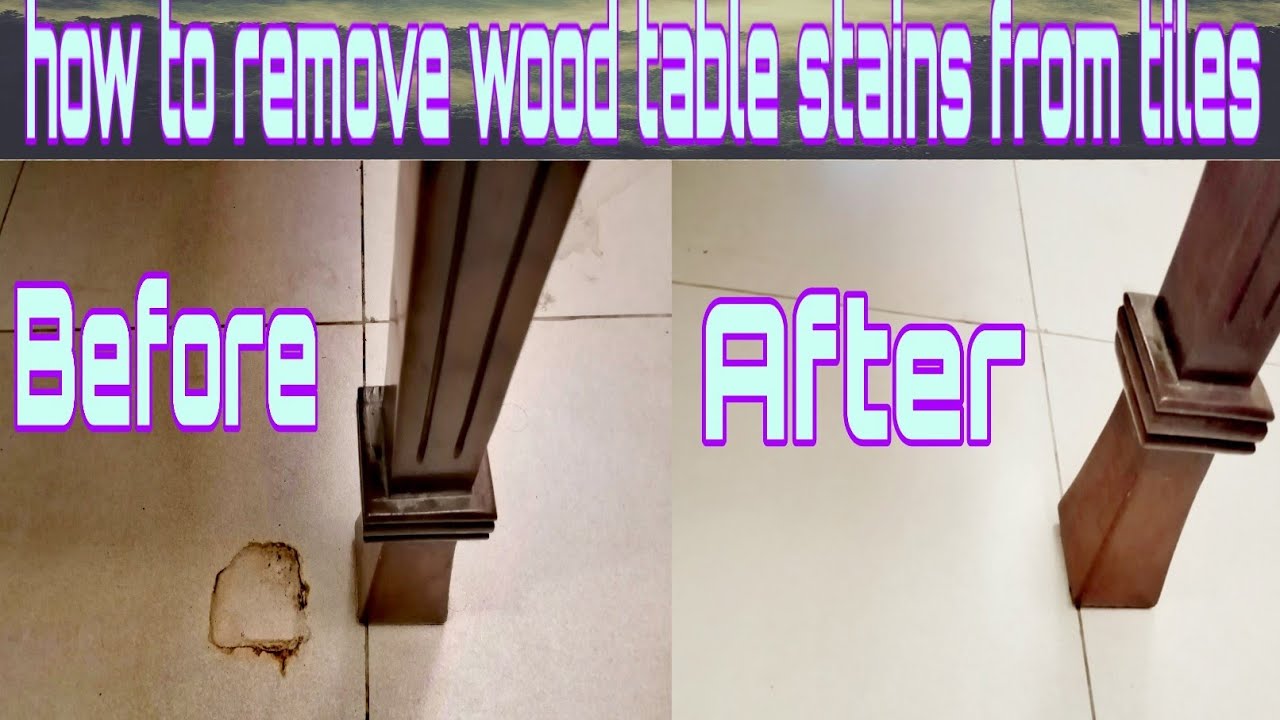How to clean wood stains from tiles - YouTube