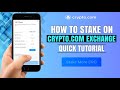 How to stake on cryptocom exchange  cro staking benefits  tutorial