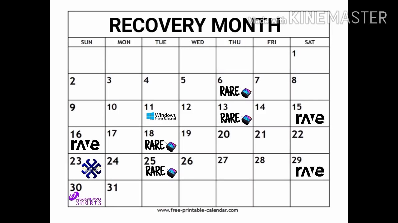 Schedule for Recovery Month (August 2020) has Released! YouTube