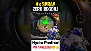 Hydra Panther 4x Zero Recoil Spray! 😱🔥 #bgmi #shorts #viral #short #tranding #clutch #pubg