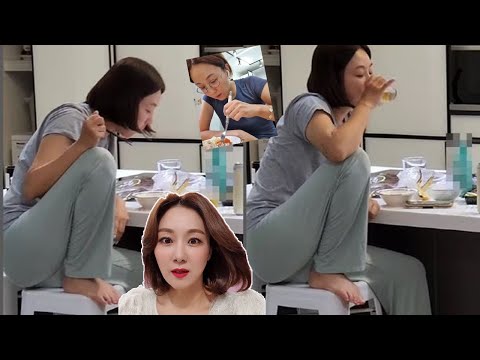 김지혜, 엉망인 식탁 위에서 맥주 벌컥벌컥…