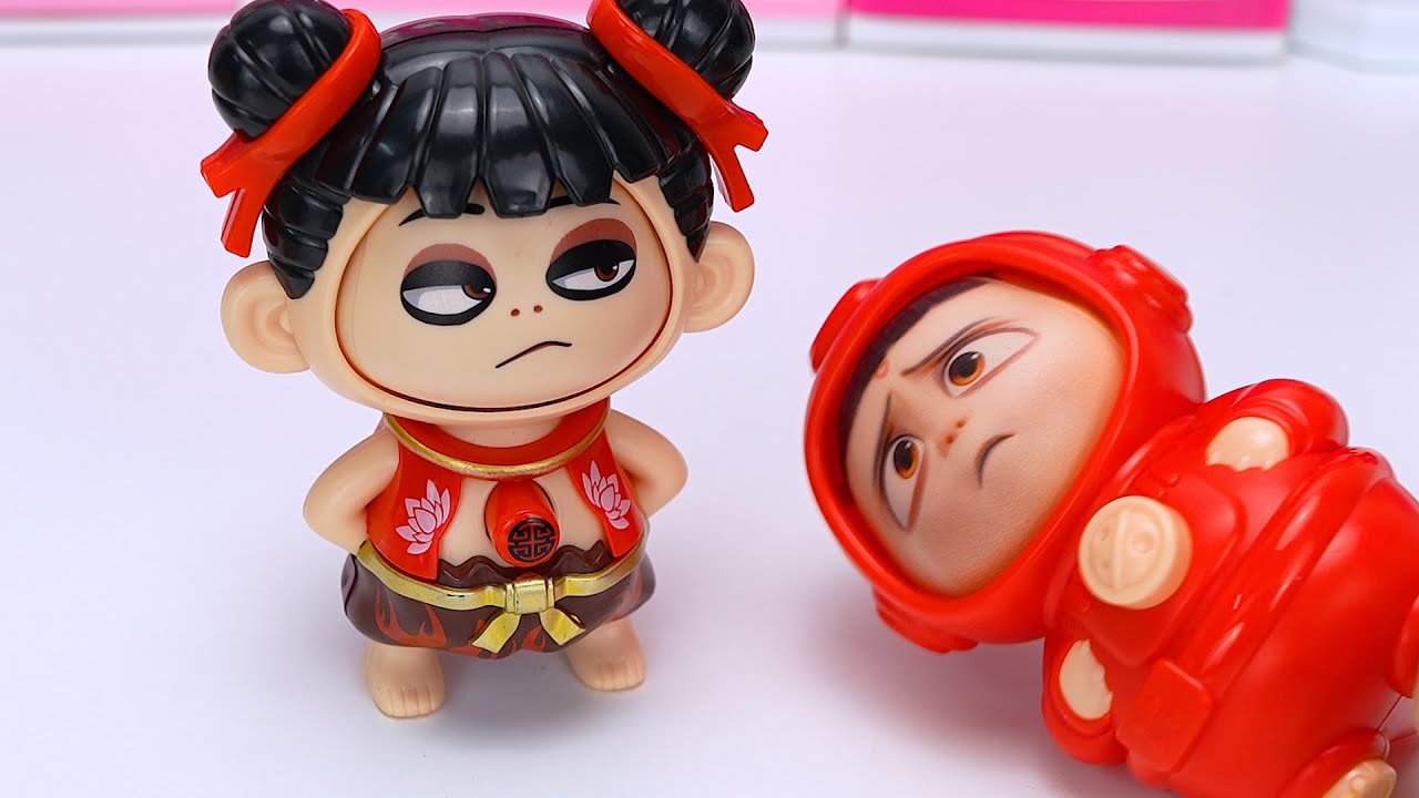 [Toy ASMR] Nezha, Tung Tung Sahur vs Pinkfong, Minie Mouse Toy ASMR | Satisfying Toy Funny