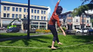 Slacklining in the Plaza with the Humboldt Slackers, Arcata, CA