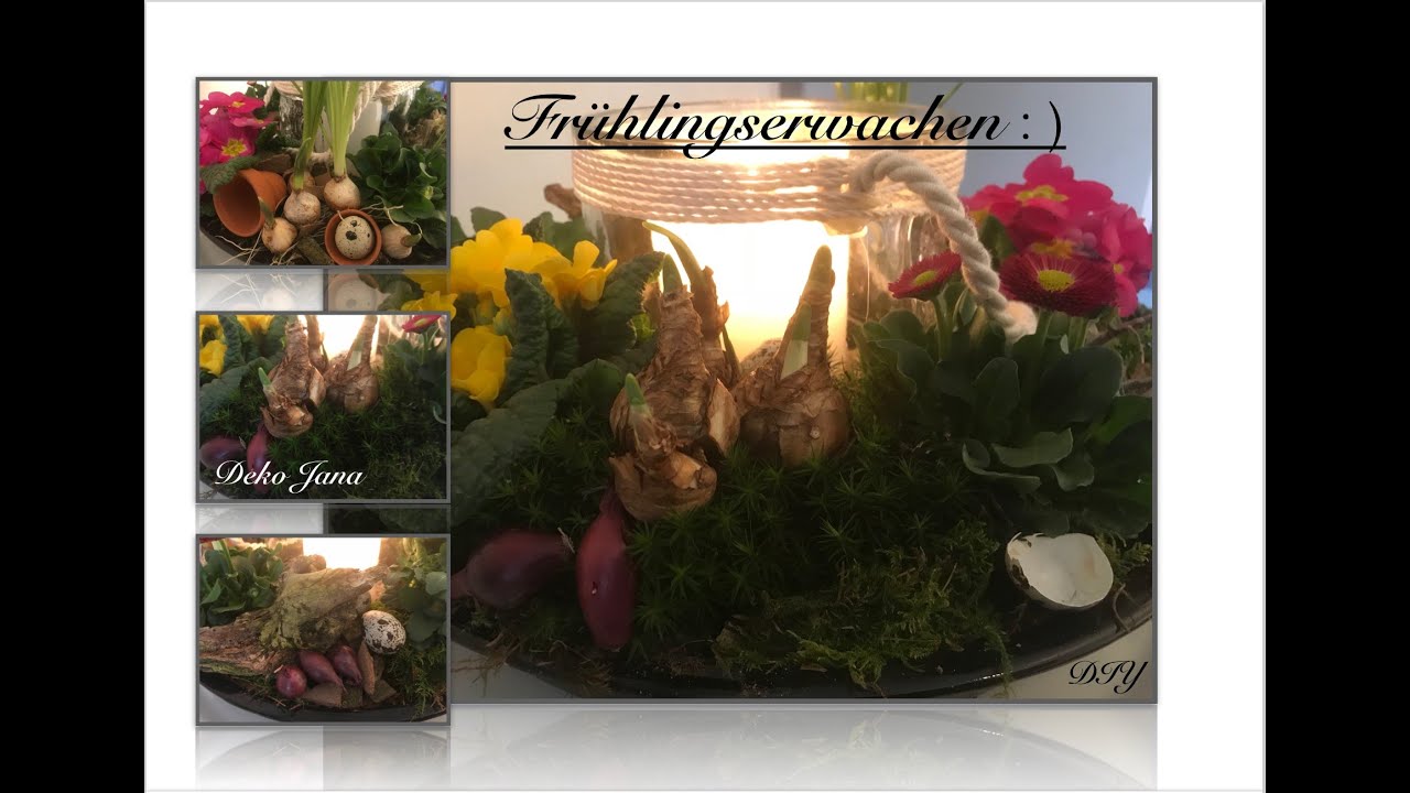 DIY: Dekoidee Frühlingserwachen 🌷☀️bunte Tischdeko für drinnen und draußen (How to) /Deko Jana