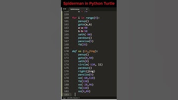 Spiderman in python turtle #shorts #coding