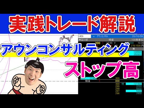 【株式投資】2459アウンコンサルティング_デイトレストップ高売買解説