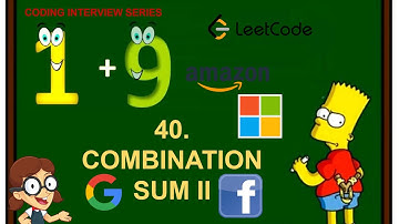 Combination Sum II | Leetcode 40| Amazon Google Facebook interview question