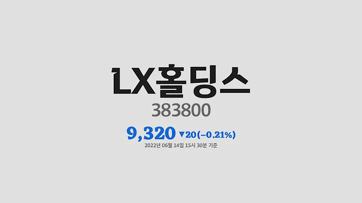 LX홀딩스주가분석(383800) 2022년 06월 14일기준