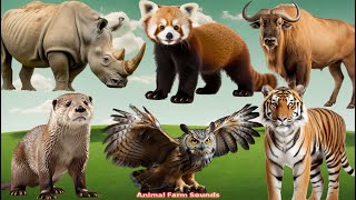 Happy Animal Moment, Familiar Animals Sounds: Otter, Red Panda, Gnu, Rhinoceros  Animal Paradise