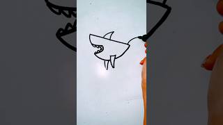 How to draw watermelon shark #howtodraw #kidsdrawing #shorts ​⁠@PalakEducationArts