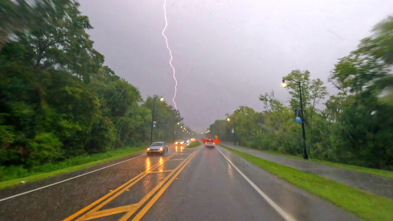 Driving in Heavy Tropical Rain in Florida - YouTube