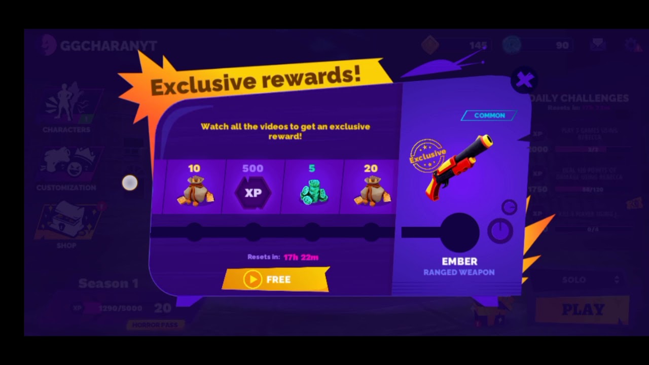 ⚡power of horror brawl gun skin ⚡