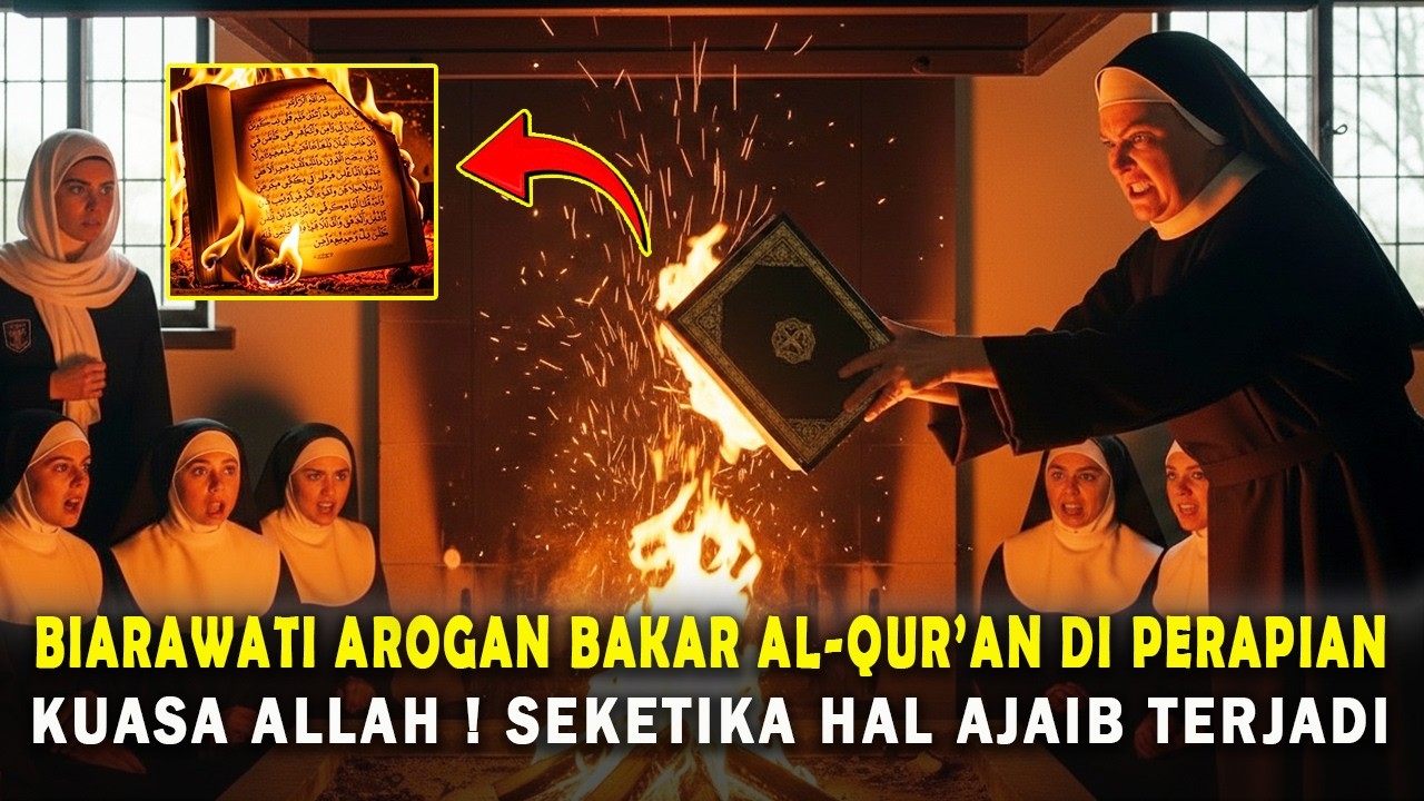 BIARAWATI AROGAN BAKAR AL-QUR'AN DI PERAPIAN❗ SATU AYAT INI MEMBUATNYA TAUBAT !