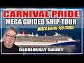 Carnival pride ship tour  a guided walk around a 375 million cruise ship
