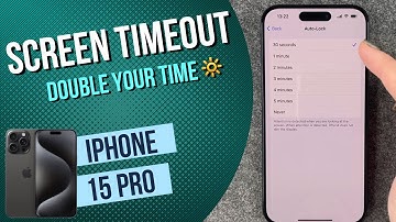 iPhone 15 Pro - How to change Screen Timeout • 📱 • 🔆 • ⏱ • Tutorial