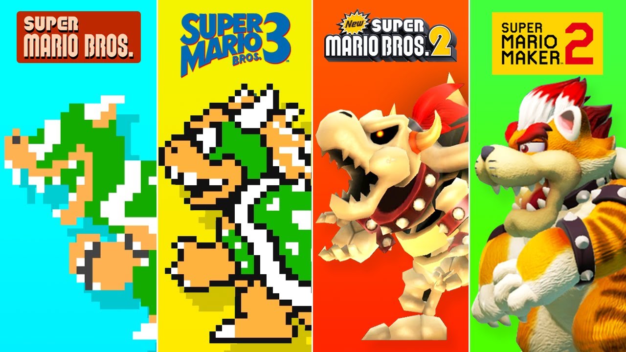 Evolution of Bowser in 2D Super Mario Games (1985-2021) 