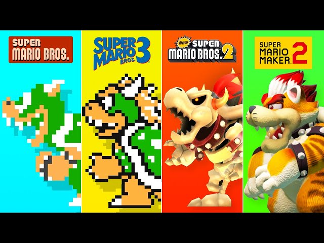 Evolution of Final Bowser Battles in 2D Super Mario Games (1985-2019) 
