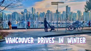 Downtown Vancouver Drives in Winter