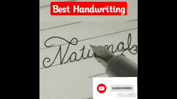 NATIONAL - Learn to write in cursive writing |#viral #shorts #youtubeshorts2023 #besthandwriting