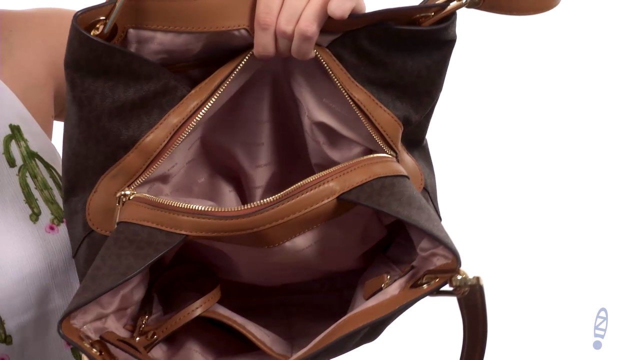 mk raven large leather shoulder bag