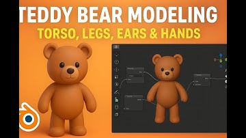 🐻 Blender Tutorial – Modeling a Teddy Bear (Torso, Legs, Ears & Hands)