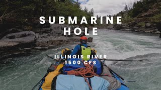 Rowing Submarine Hole on the Illinois River at 1500 CFS