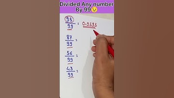 Divided Any number by 99 easily 😉#mathstricks #shortsfeed #viral #trending #division2 #division