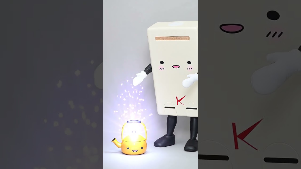 【奇跡】給湯器キャラが「あのCMの呪文」を唱えたら、本当に魔法がかかっちゃった…！？😲✨🌈