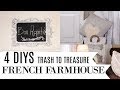 4 DIY TRASH TO TREASURE FRENCH FARMHOUSE MAKEOVER PROJECTS 🌿 THRIFT STORE UPCYCLE