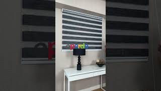 Siyah Kırçıllı Bambu Zebra Perde Eperde.com