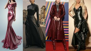 Latex Leather Long Dresses For Women And Girls Youtubeshort