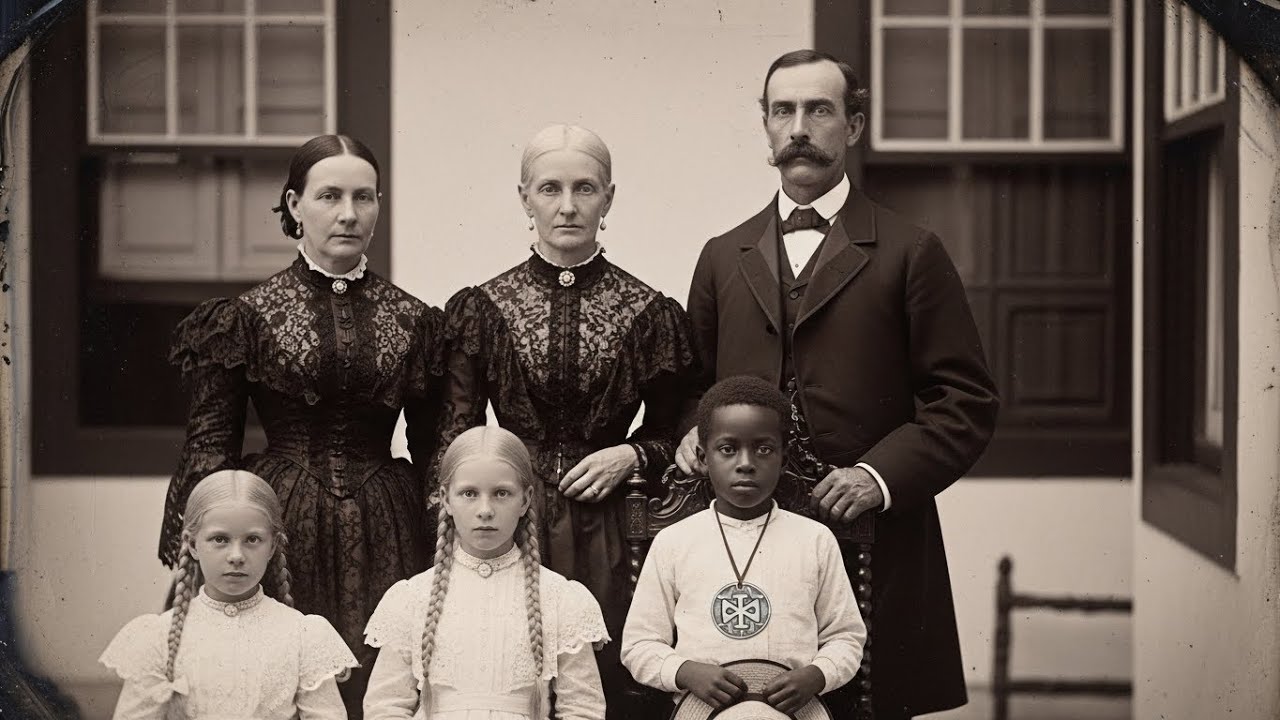 Parecía un retrato inocente - hasta que vieron el símbolo oculto en el collar del hijo negro