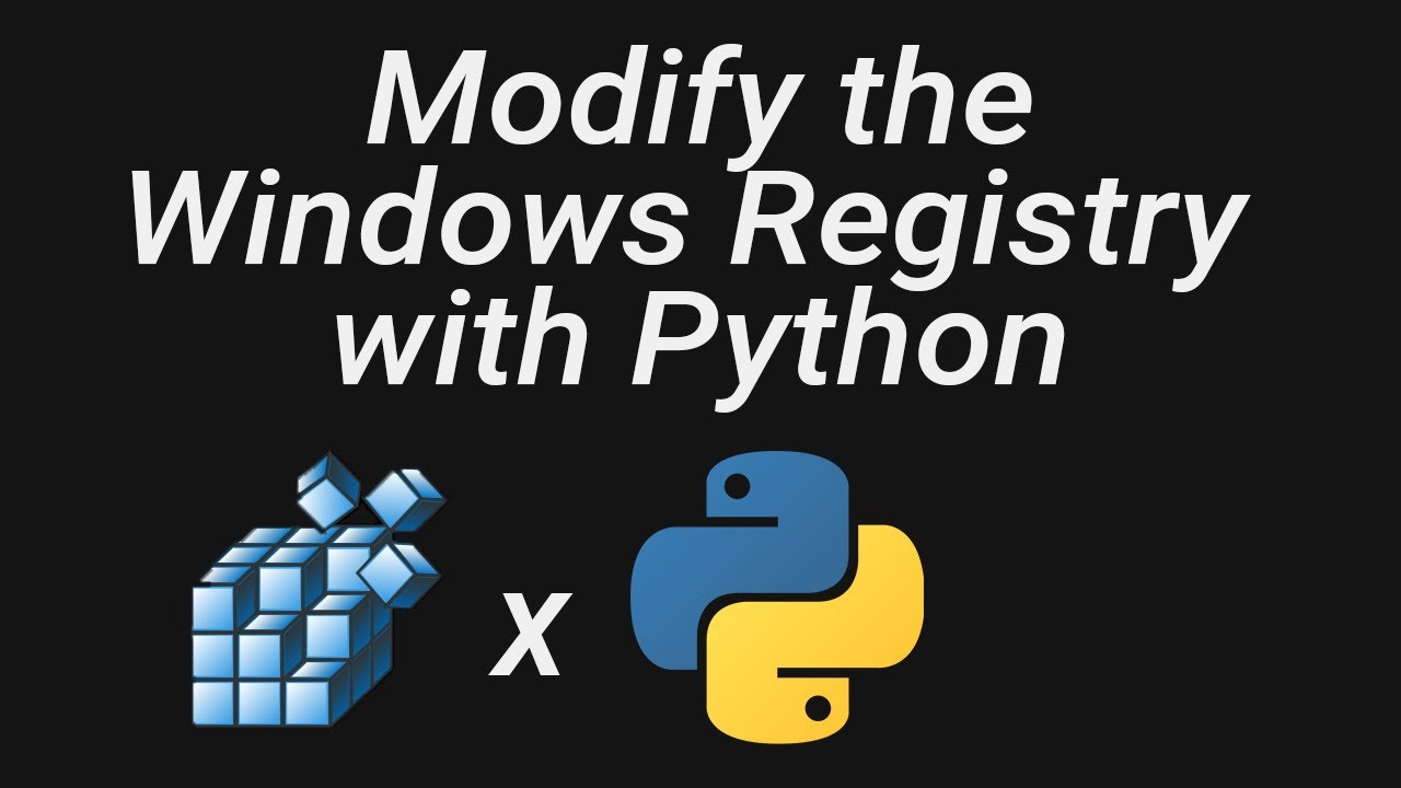 รีจิสทรี คือ  2022 New  Updating the windows registry with python (Modify path variable in windows with python)