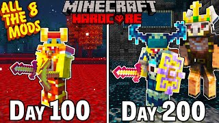 I Survived 200 Days in ALL THE MODS 8 HARDCORE MINECRAFT