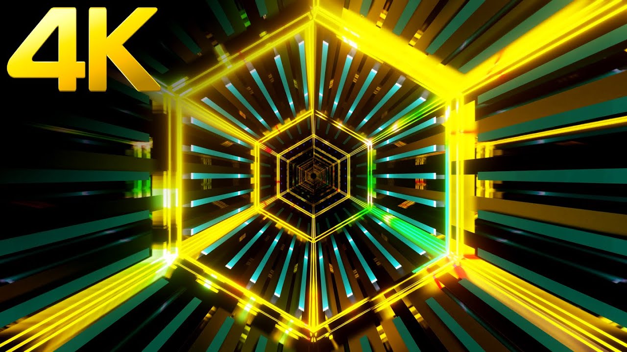 4K Abstract OLED Hexagon Metallic Color Screensaver Video Motion Background Video Loop No sound