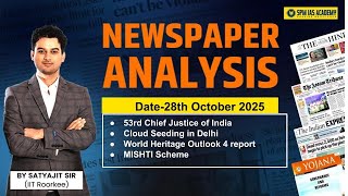 Newspaper Analysis for UPSC and APSC | 28th October 2025 | APSC and UPSC Exam Preparation | SPM IAS