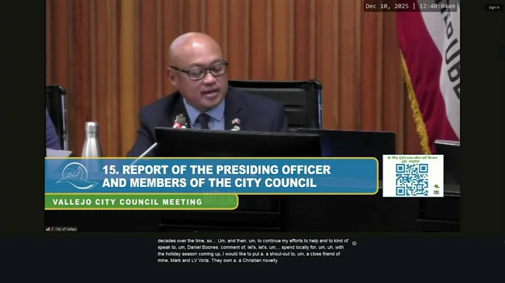 Vallejo City Council Regular Meeting - 12-09-2025 - City of Vallejo