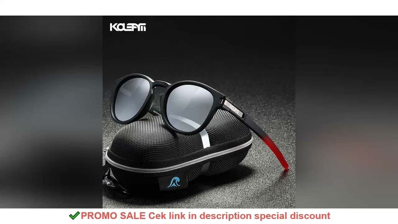 KDEAM Skateboarding Stylish Polarized Sunglasses Men Flexible TR90 Frame Keyhole Bridge Mirror Coati