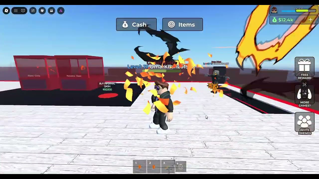 I am playing Super Hero Tycoon In Roblox With My Friend.