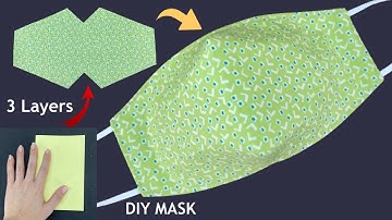 New!! Diy Breathable Fabric Face Mask 3 Layers Pattern Easily By A Hand Sewing Tutorial At Home |