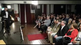 El mago Manuel Lamas, en la presentación de 'A chave de Bascuas'