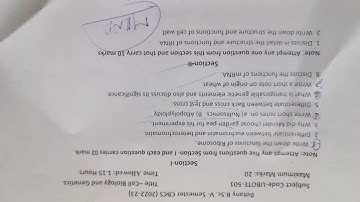 #jammuuniversity ||Botany BSC sem 5th || question paper